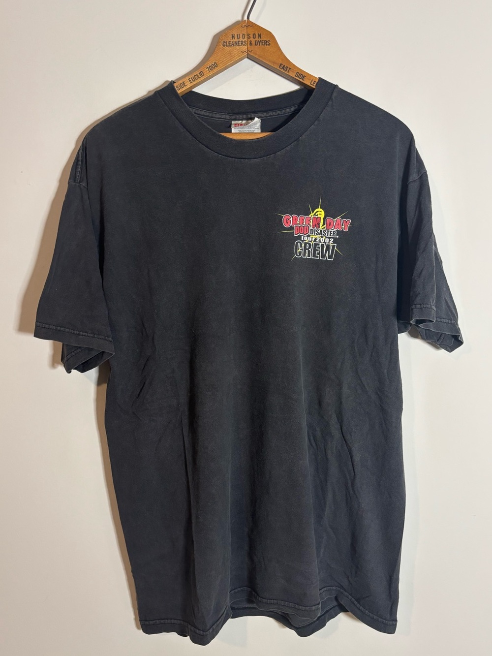 Vtg Green Day Pop Disaster Tour Local Crew Shirt Distressed